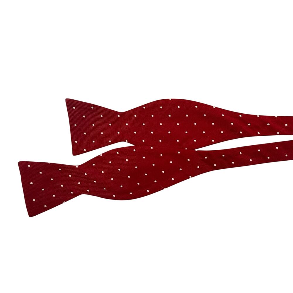 Jos A Bank Red Silk Bow Tie